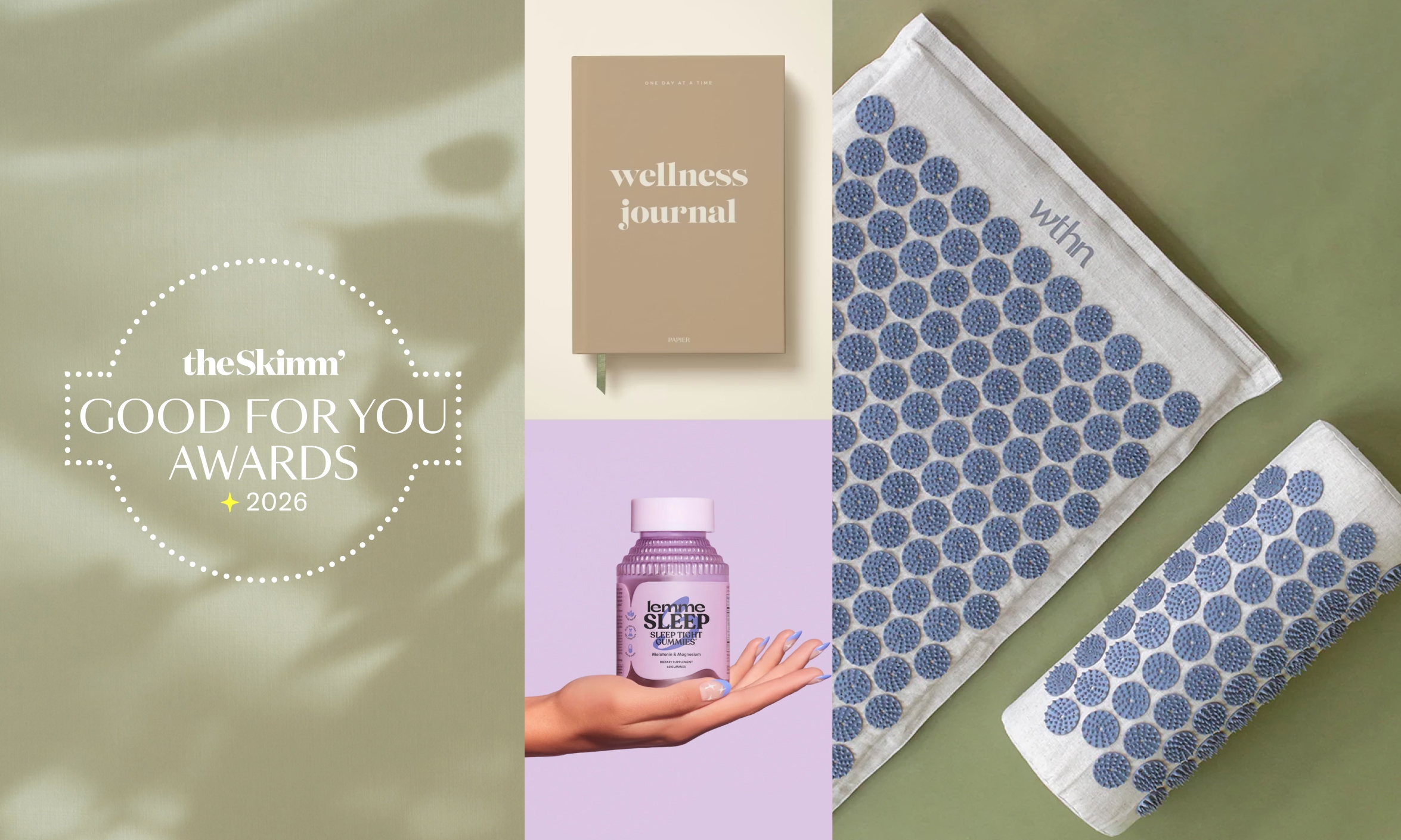 wellness journal, supplements, acupressure mat