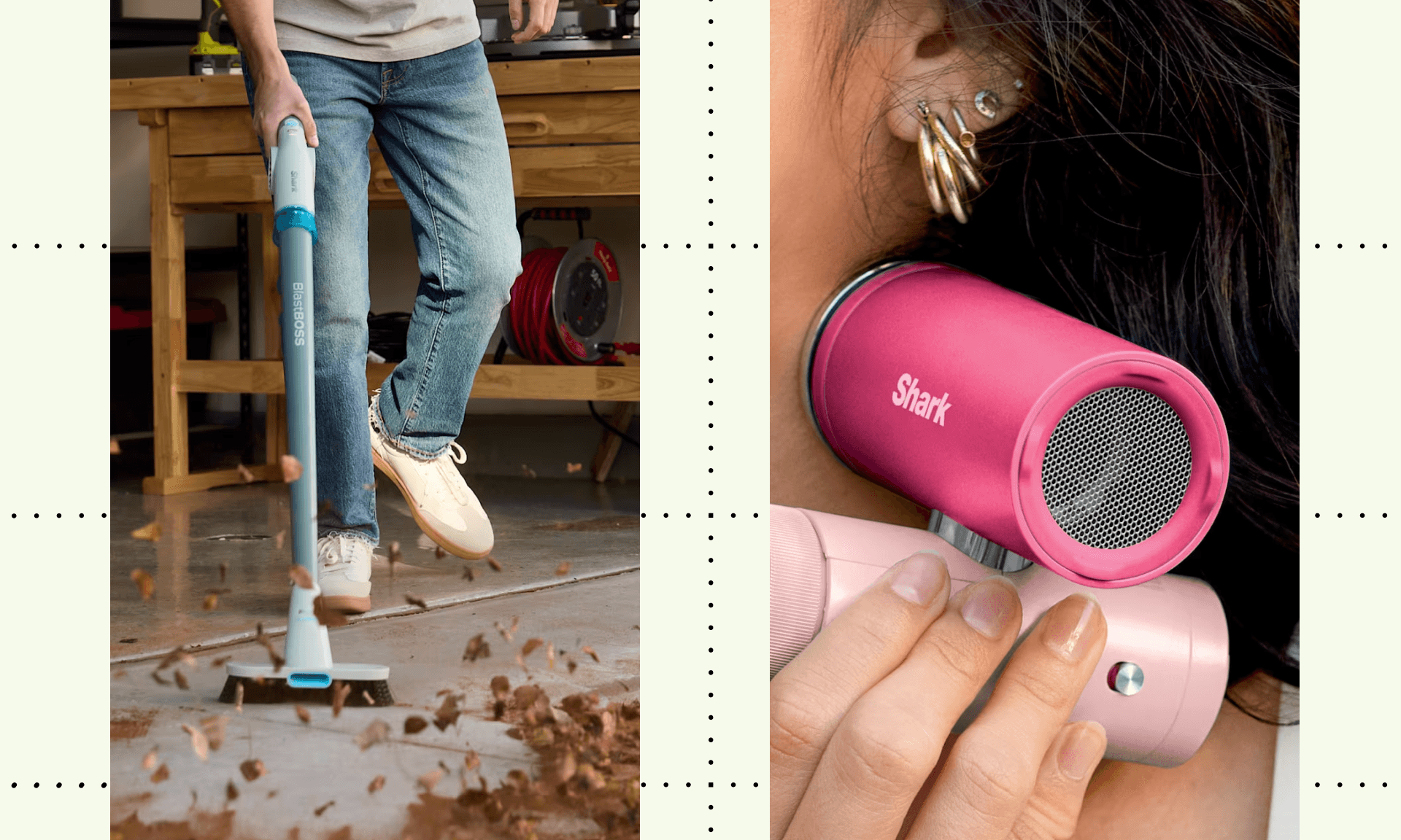 electric broom, mini fan