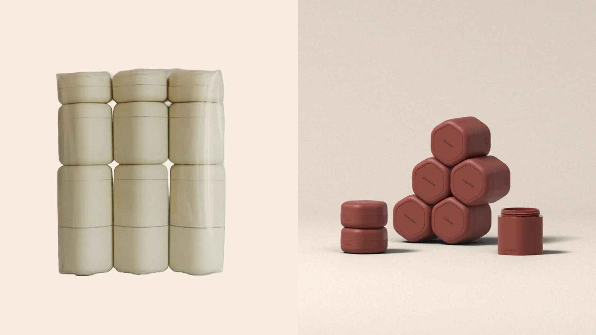 A pack of magnetic containers. 