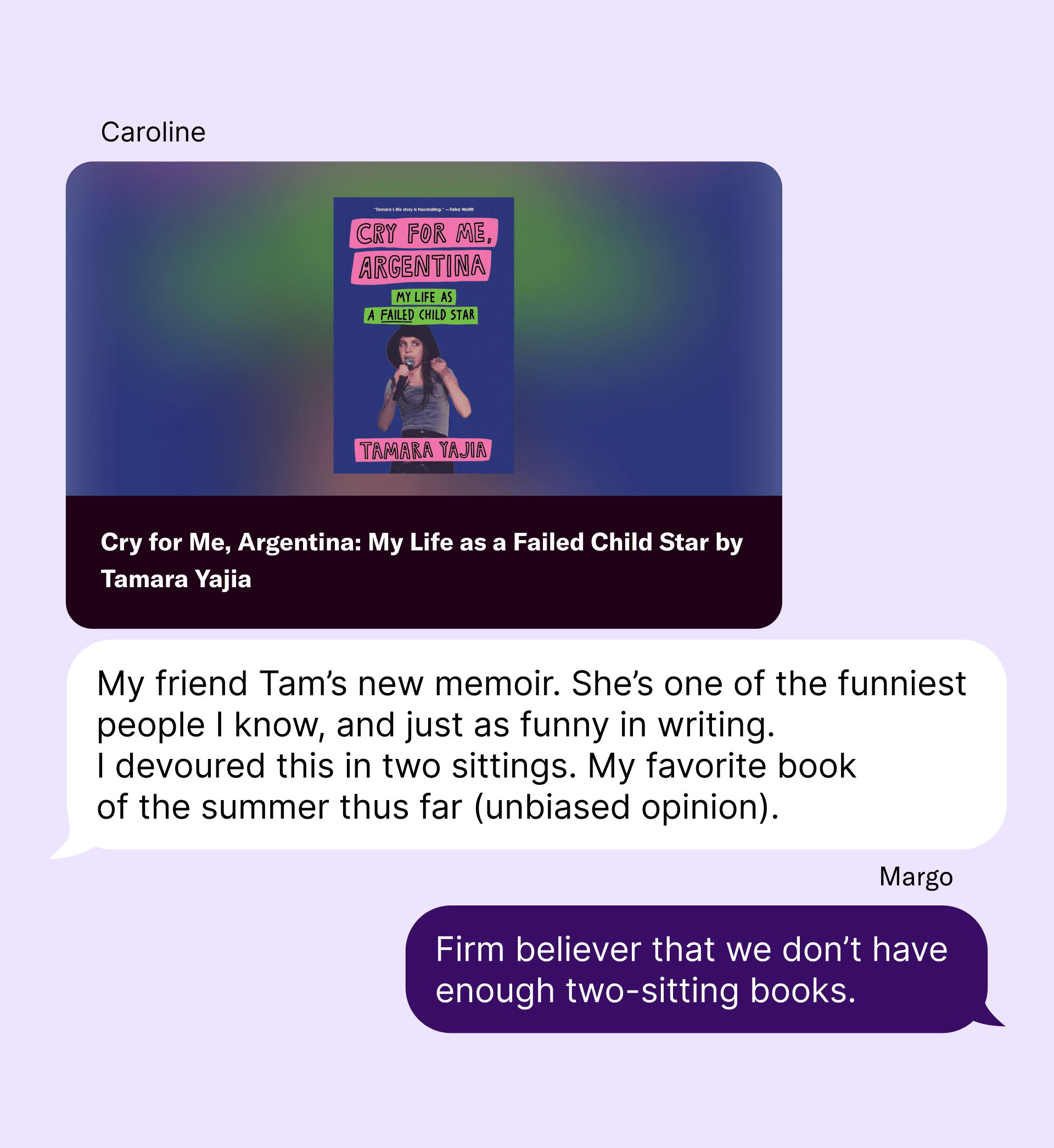 ​​Cry for Me, Argentina: My Life as a Failed Child Star by Tamara Yajia