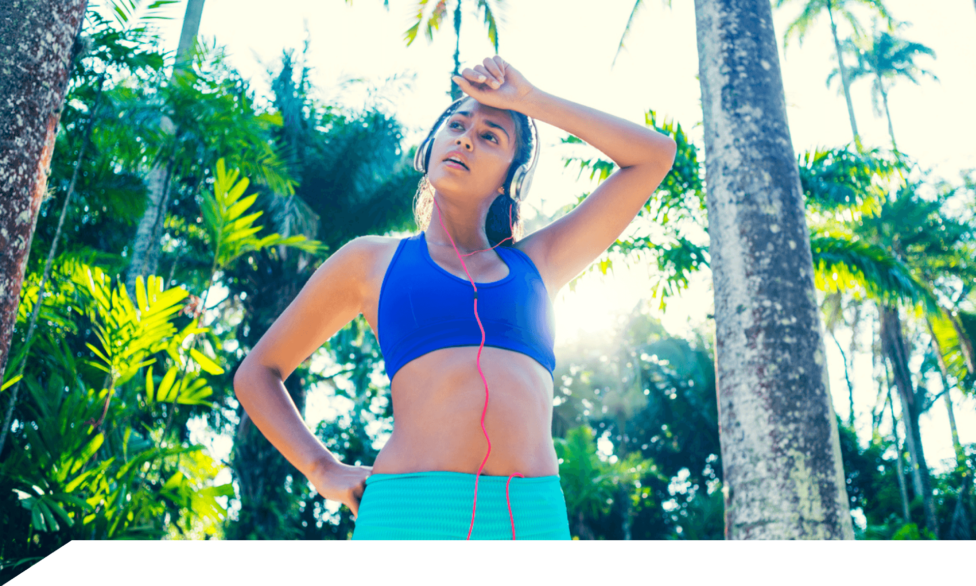 Woman outside in heat