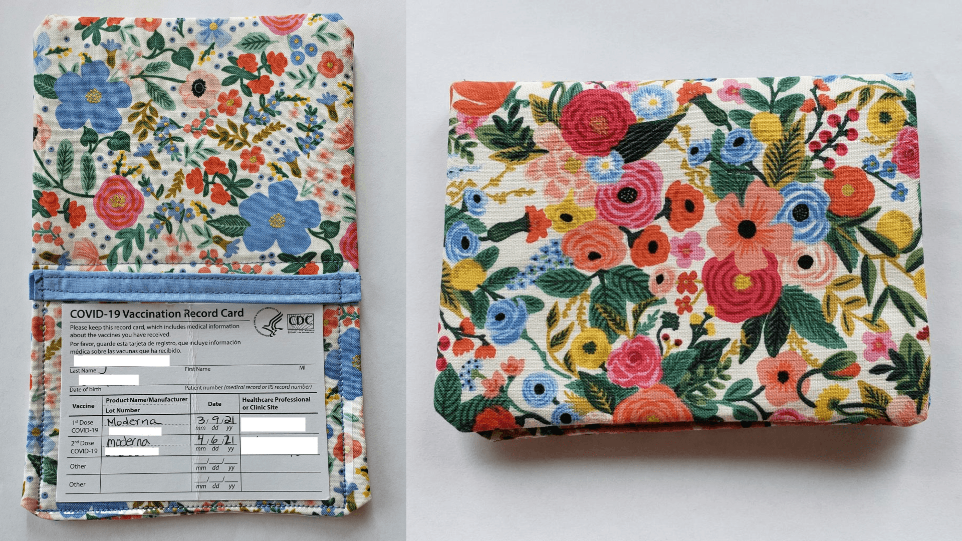 Floral vax card