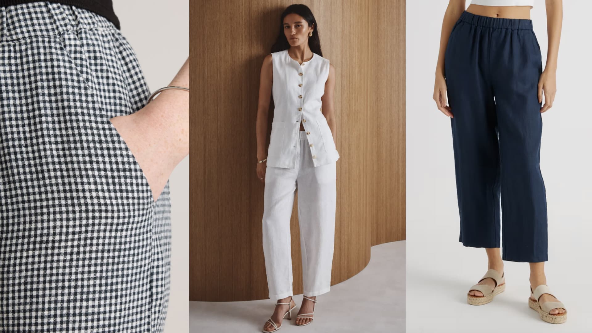 A pair of 100% European linen lounge pants