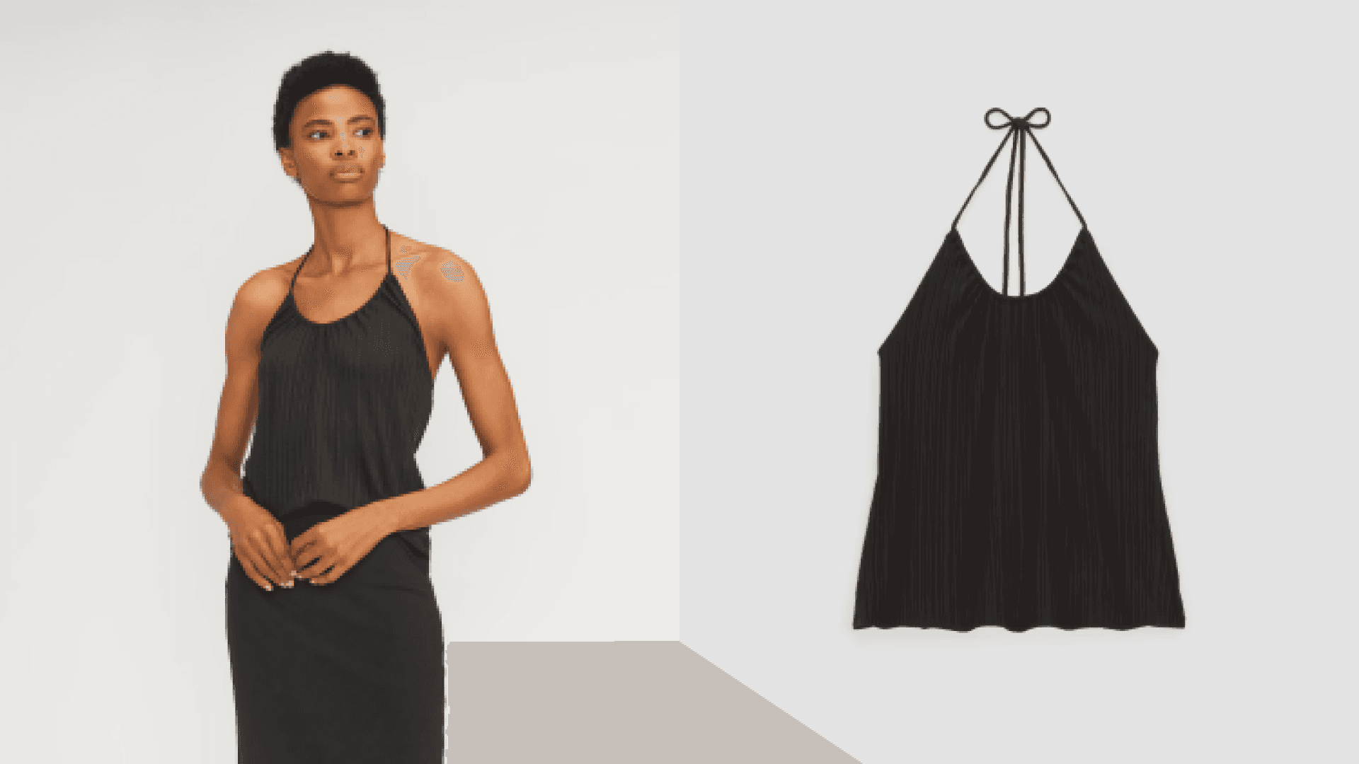 Knit halter top