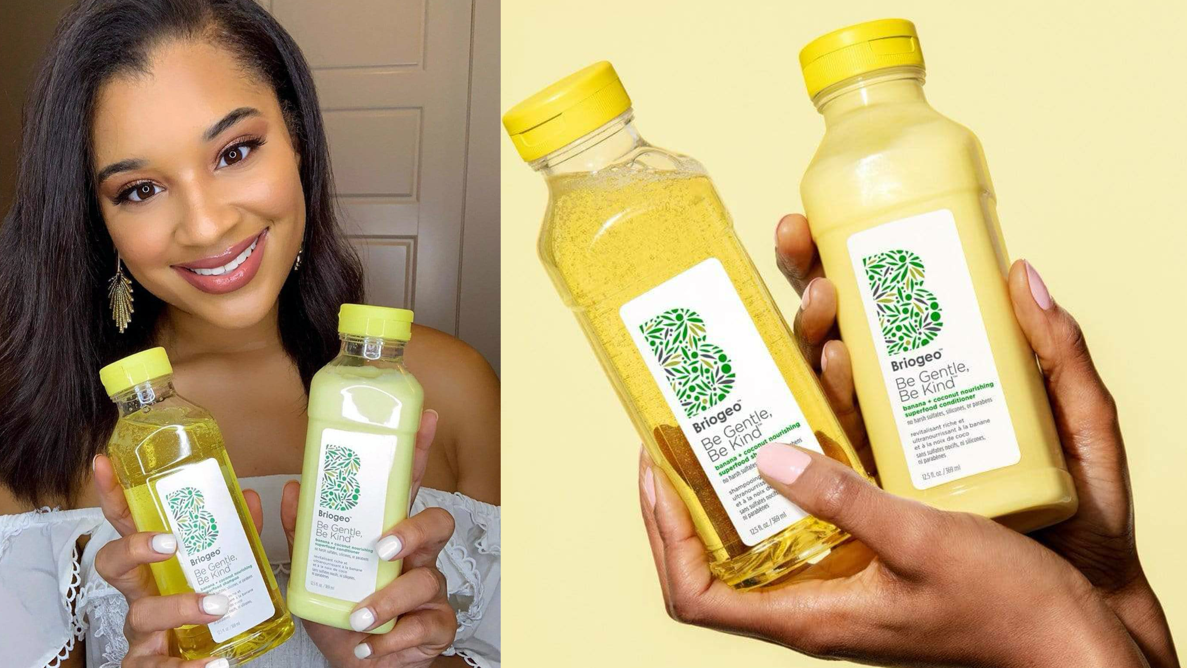 clean shampoo and conditioner packed with antioxidants and essential oils to hydrate hair