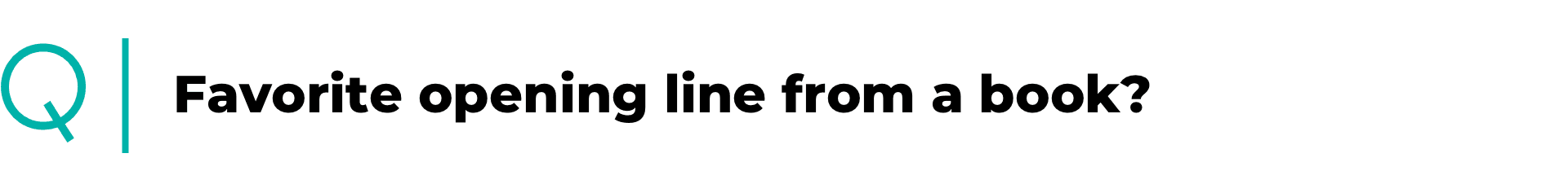 Favorite opening line from a book?