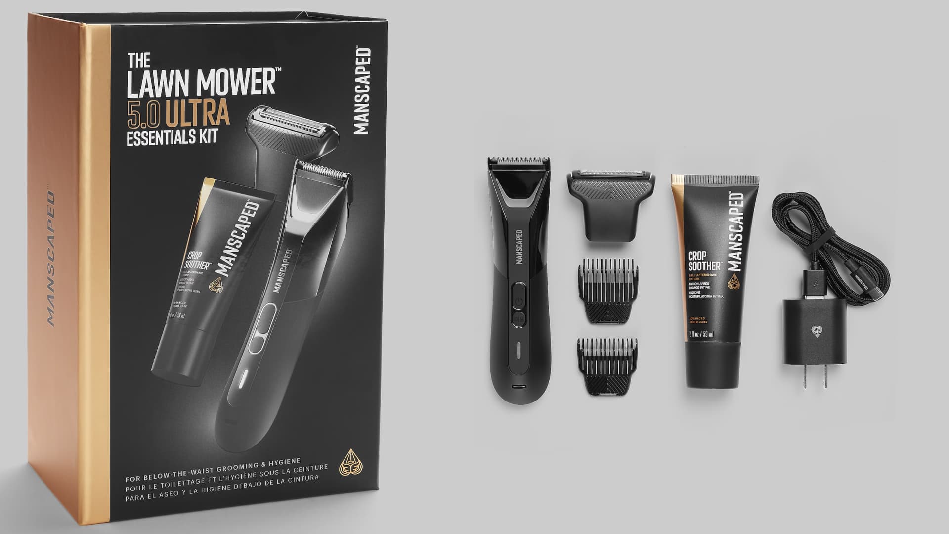 A facial shaver set for men. 