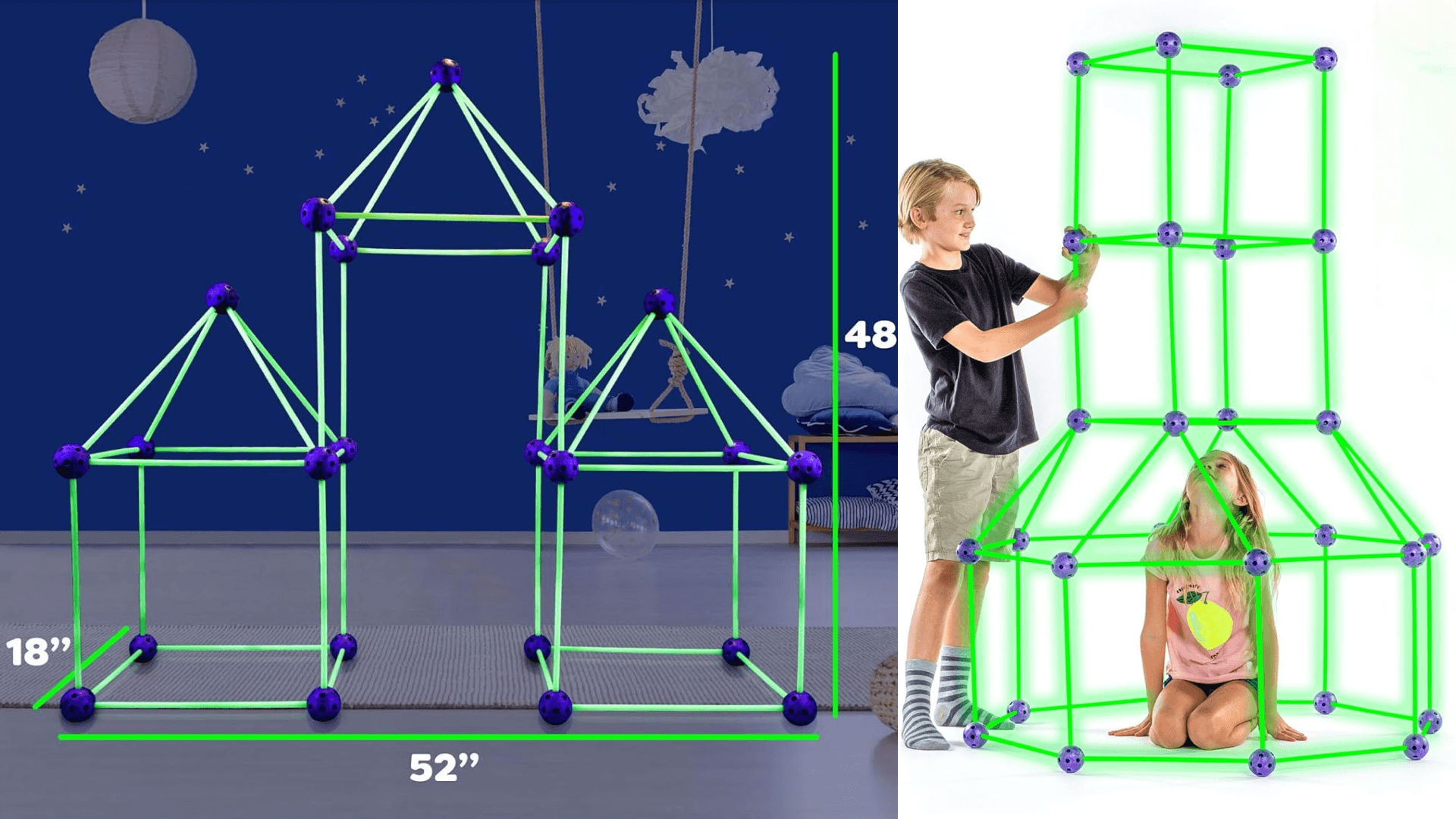 glow in the dark fort kit