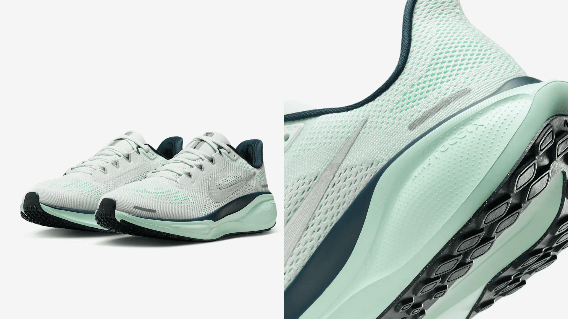 Nike Pegasus sneakers in seafoam green