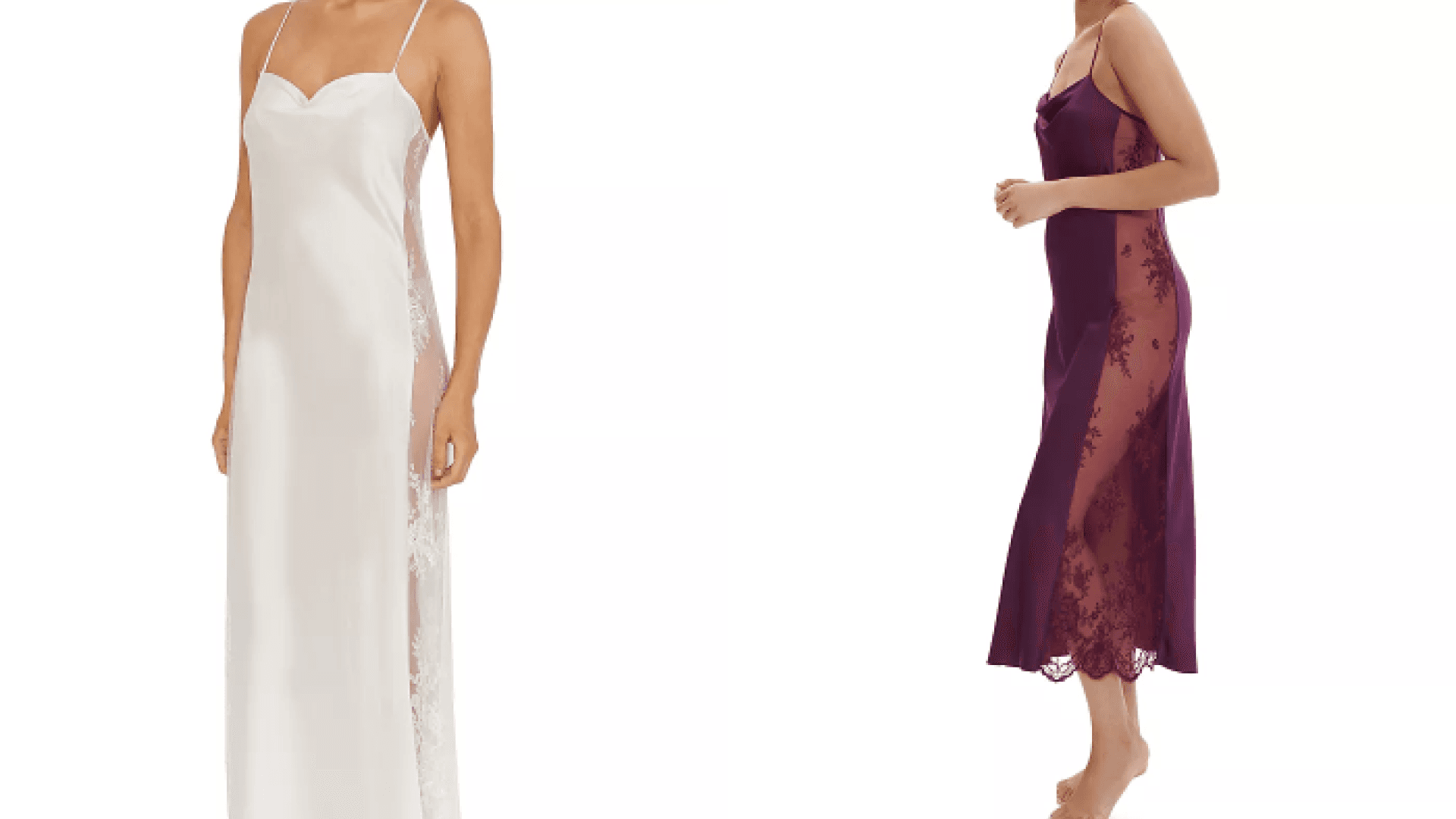 long lingerie silk dress