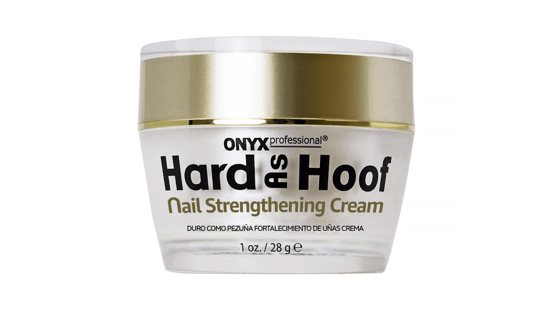 Onyx Professional Hard as Hoof Nail Strengthening Cream with Coconut Scent, Nail Growth & Conditioning Cuticle Cream Stops Splits, Chips, Cracks & Strengthens Nails, 1 oz