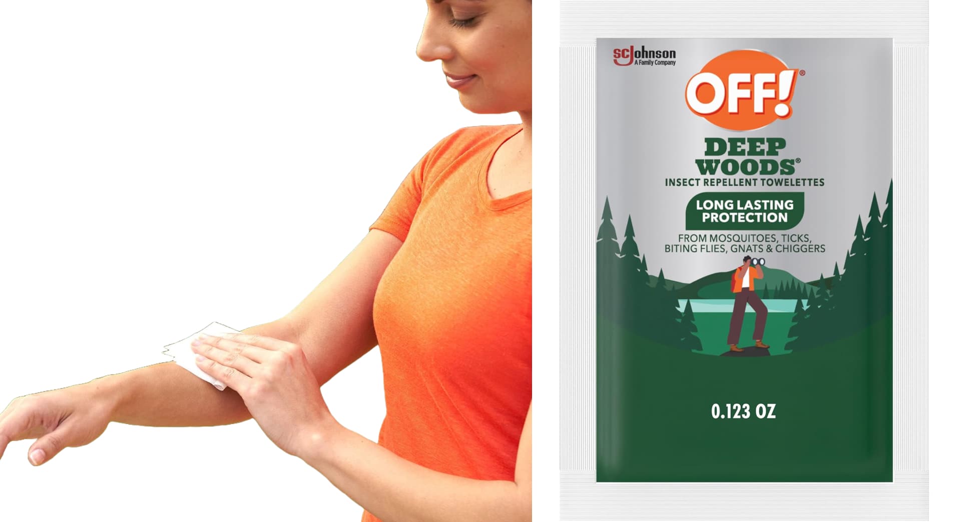 A pack of mosquito and insect repellent wipes. 