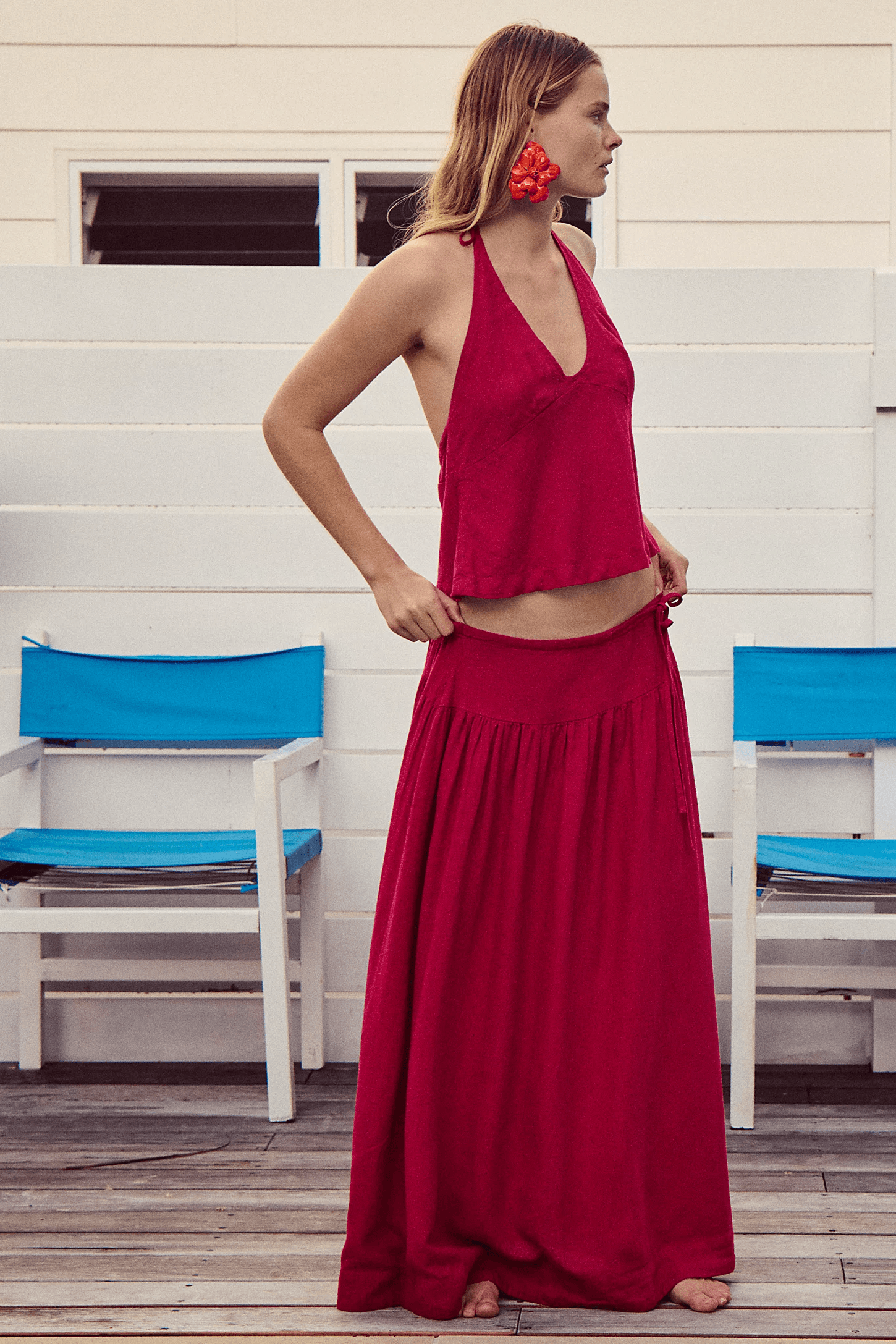 free-est Sandshell Linen Skirt Set from Free People