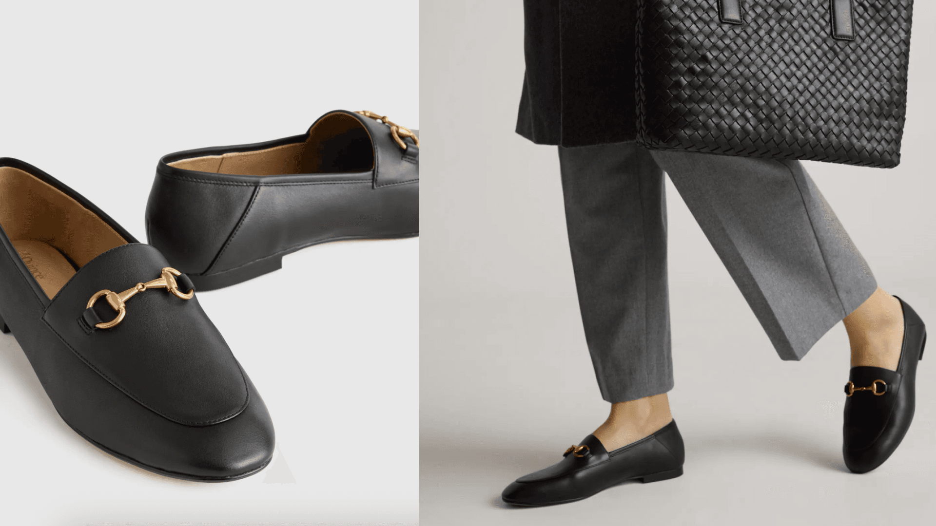 black loafers