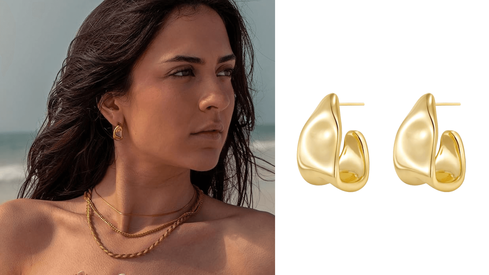 gold earrings