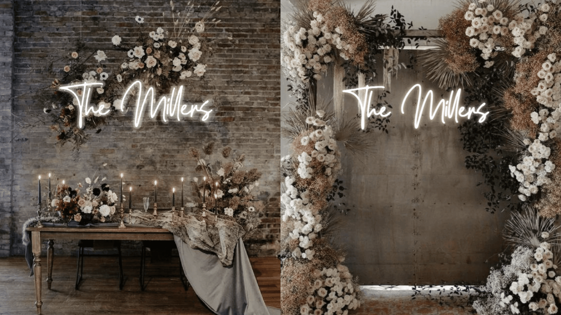 budget wedding decor neon light 