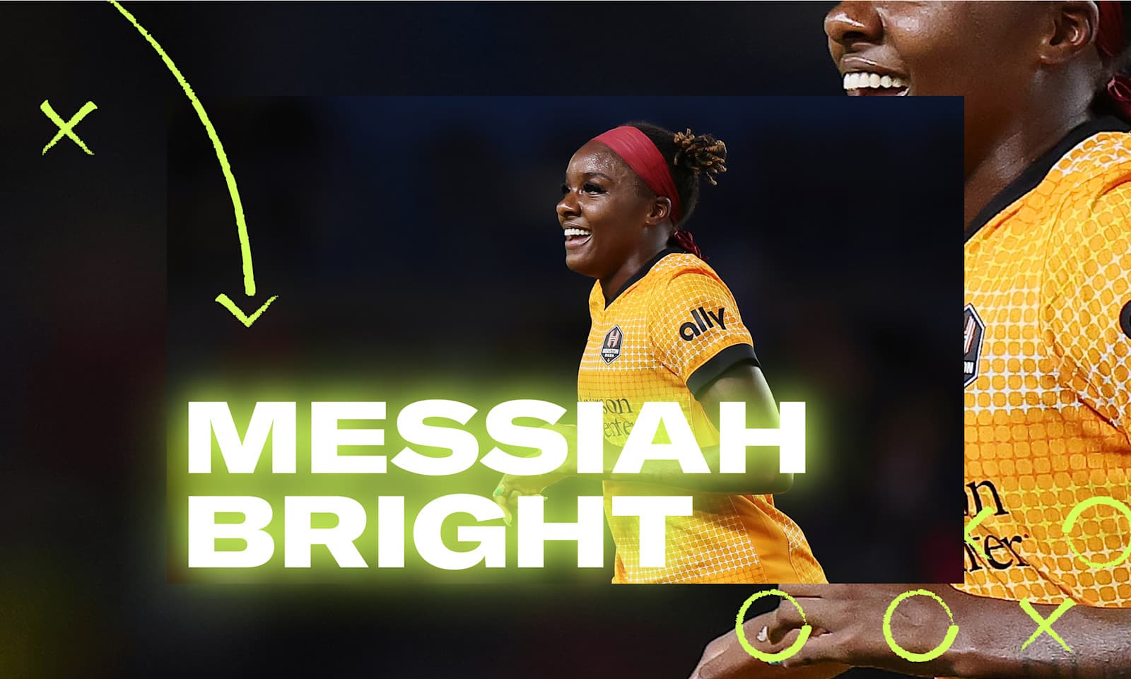 headshot of pro soccer player Messiah Bright