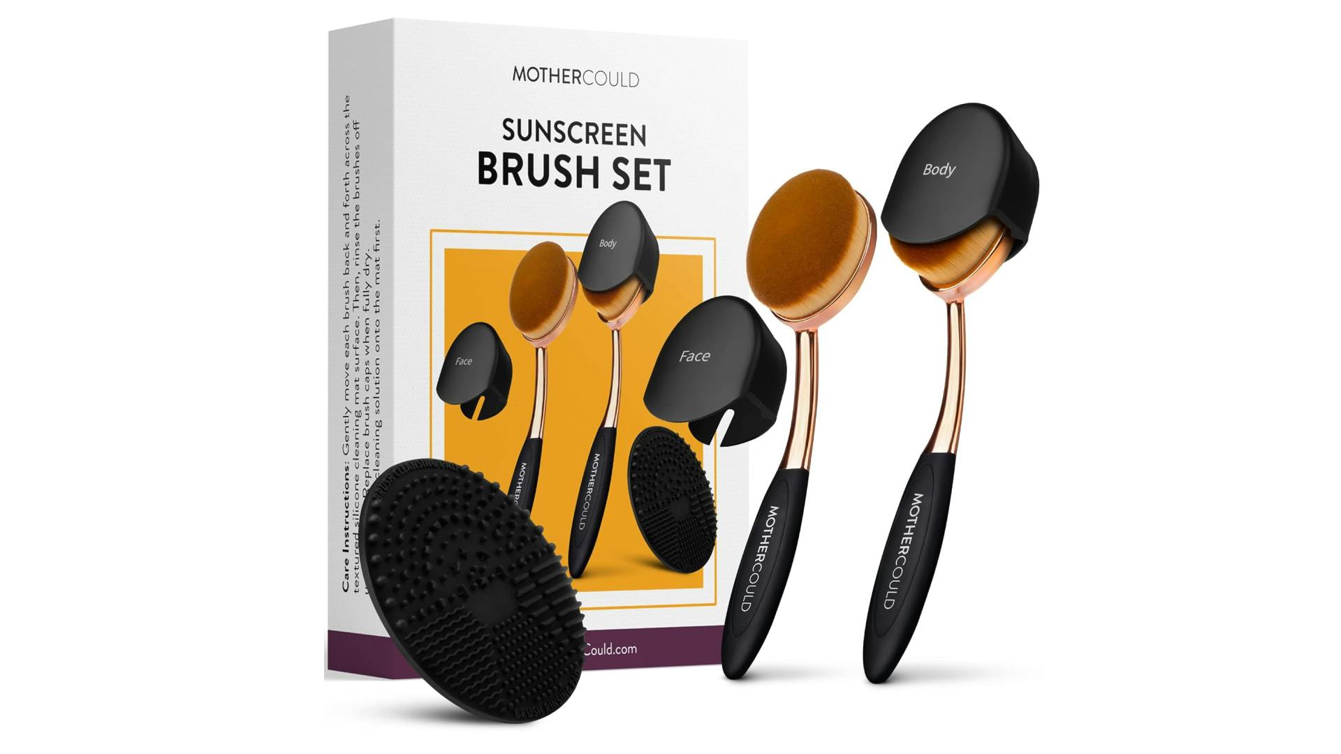 brushes to help apply sunscreen