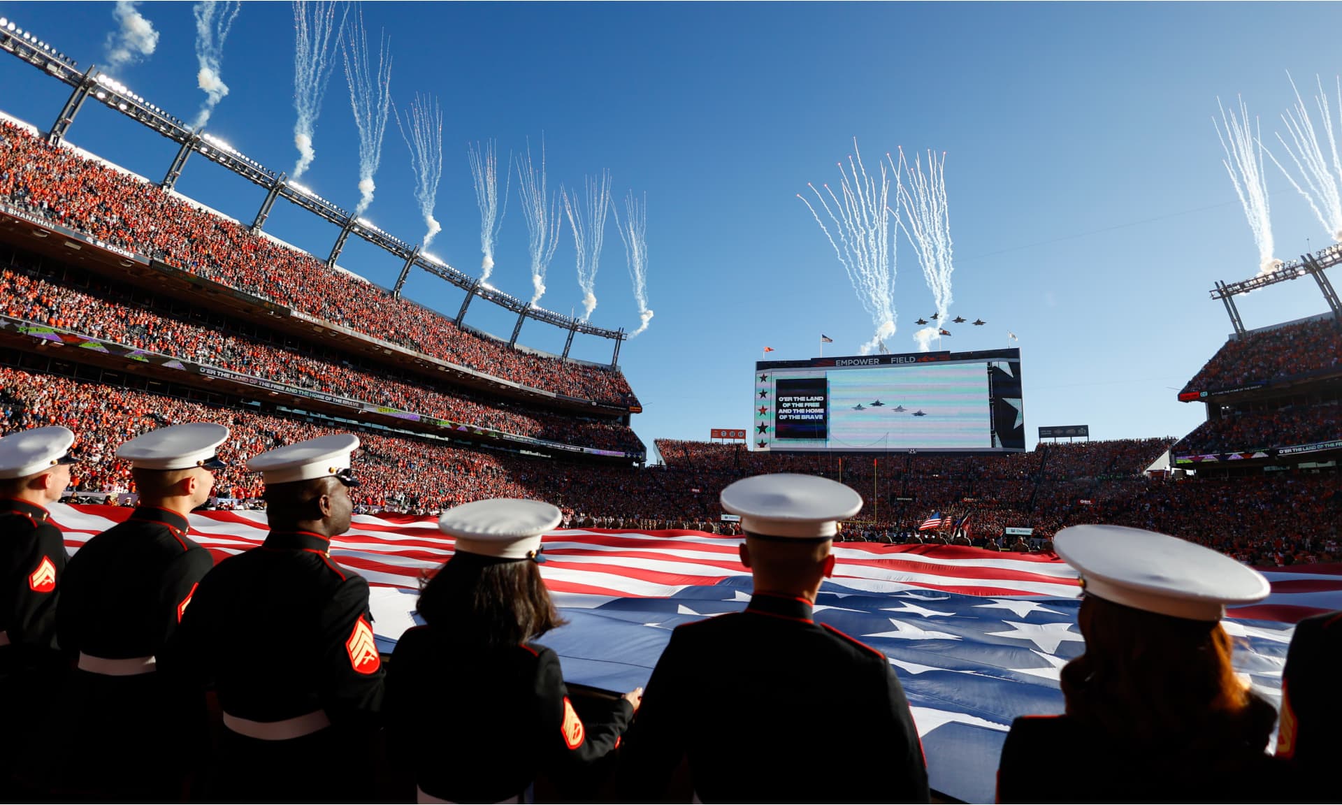 National anthem at NFL game