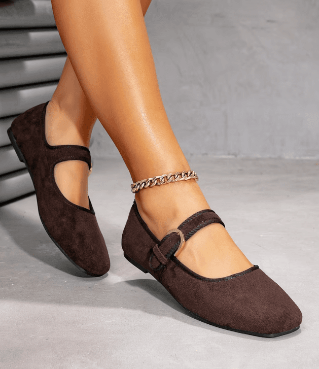 Vintage Mary Jane Flats with Buckle Strap