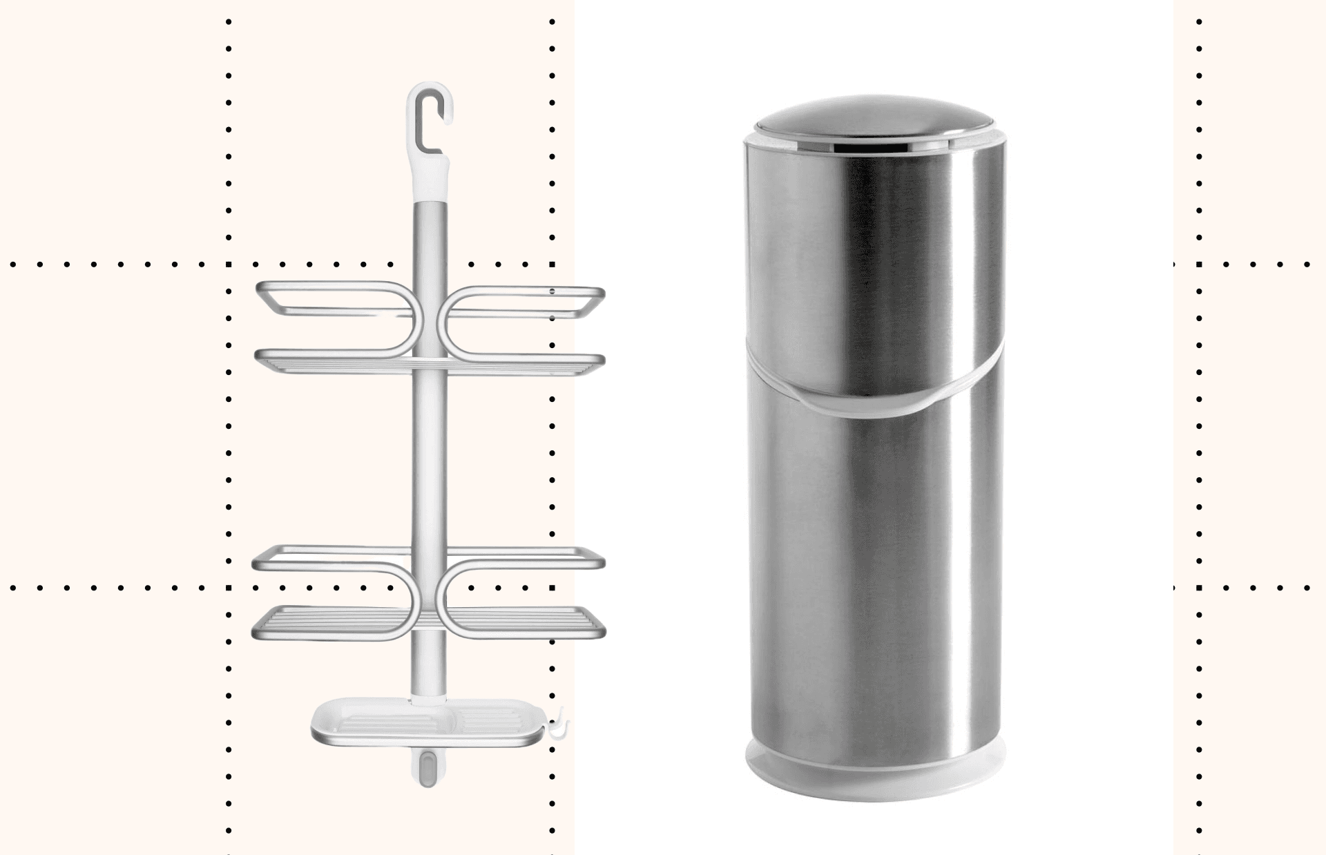 Aluminum 3-Tier Shower Caddy, Stainless Steel Toothbrush Organizer