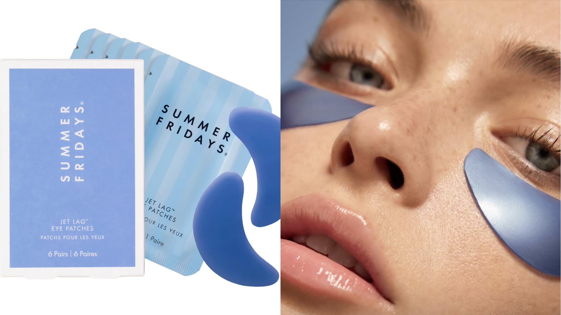 A 6-pack of eye mask patches.