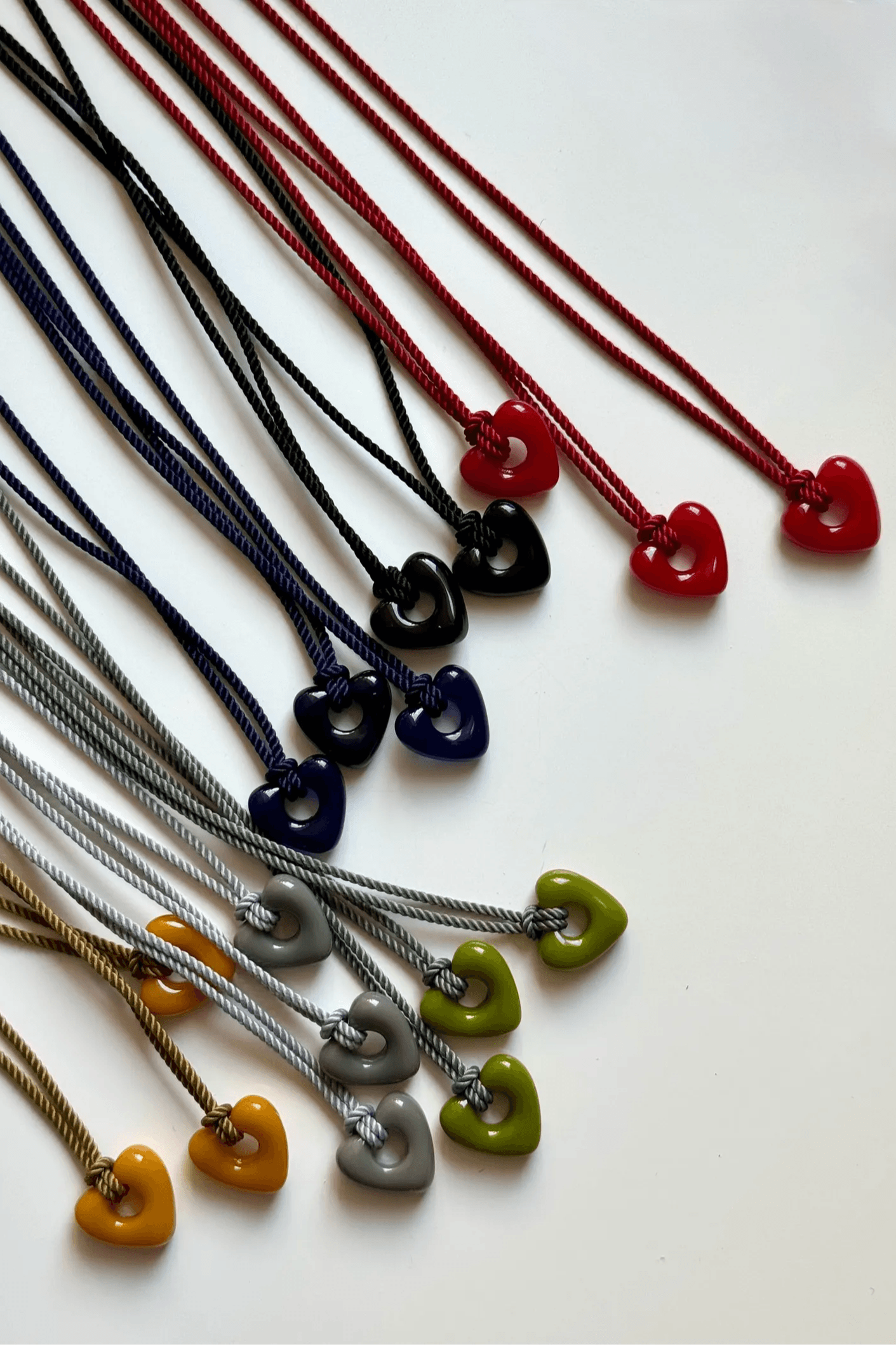 resin heart necklace