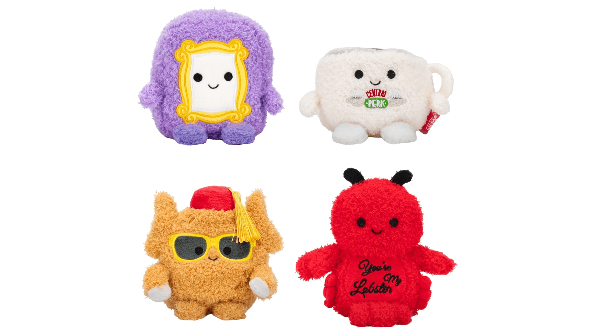 BumBumz Warner Bros Friends, Plush 4-Pack - 4.5-inch Collectible Stuffed Toys from The Makers of Original Squishmallows