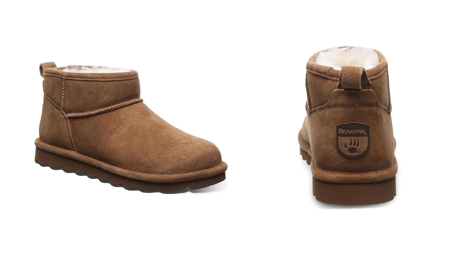 BEARPAW Women's Shorty Hickory Size 10 | Women's Ankle Boot | Women's Slip On Boot | Comfortable Winter Boot