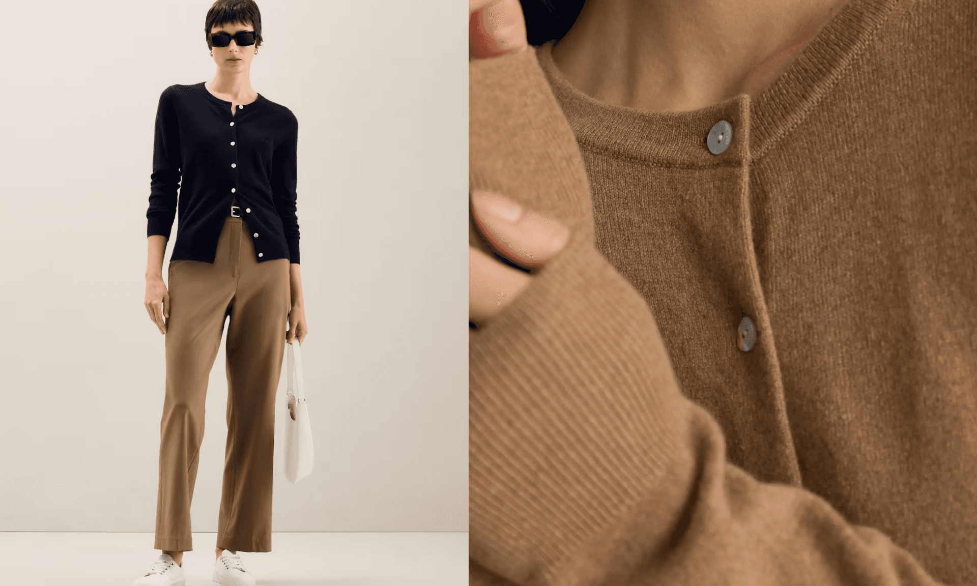 Quince Mongolian Cashmere Cardigan Sweater Button Up Lightweight