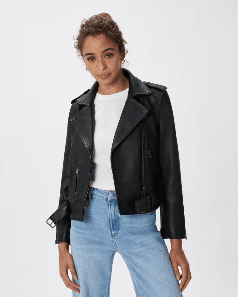 Quince 100% Leather Motorcycle Jacket