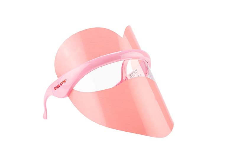 skin gym wrinklit led mask from a side angle on a white background