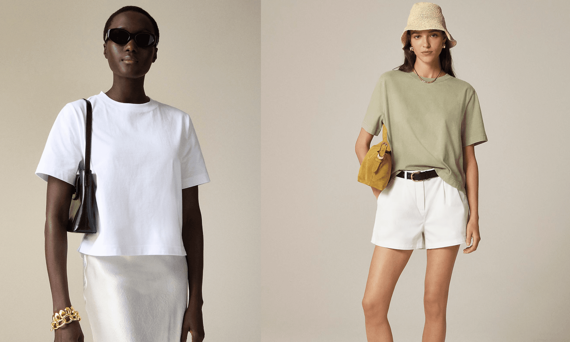 J.Crew Relaxed premium-weight cropped T-shirt tee basics