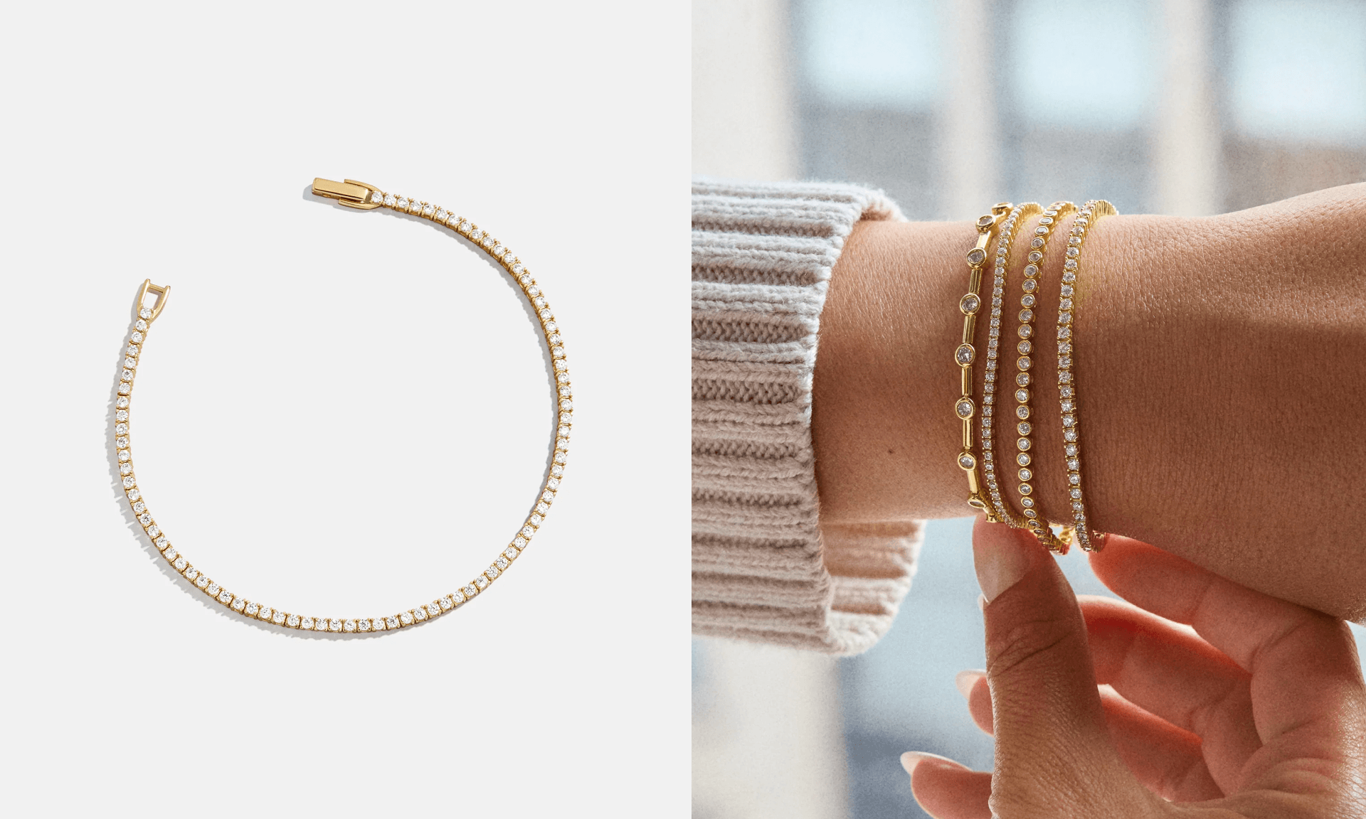 Baublebar Tennis Bracelet 18K gold