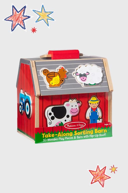 Take-Along Wooden Sorting Barn