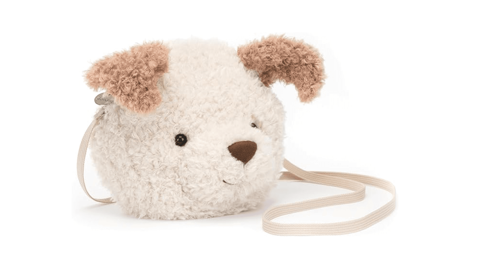 Jellycat Little Pup Plush Bag, 7.5 inches - Crossbody and Shoulder Purse - Fun and Unique Handbag
