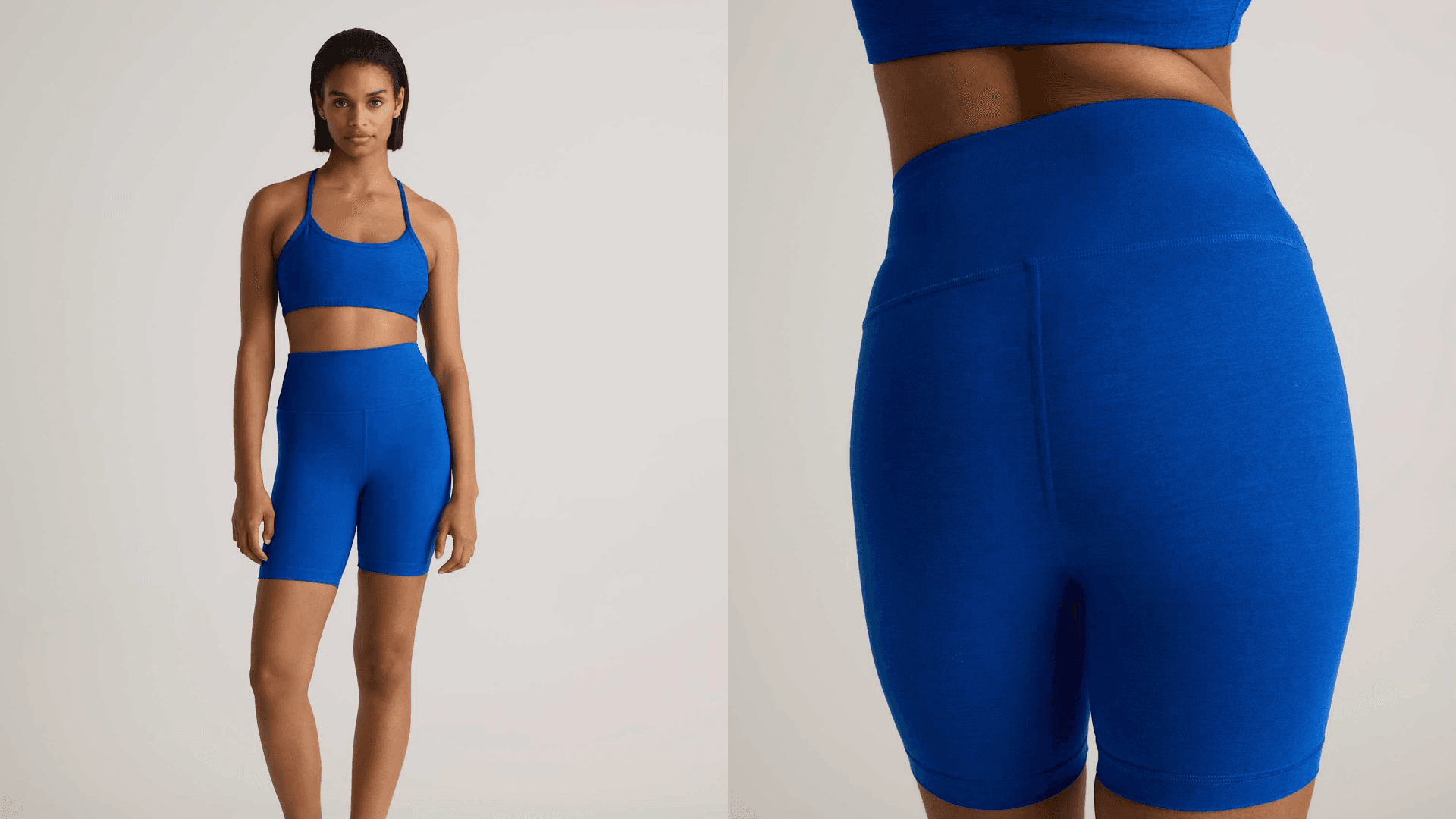 Quince bike shorts in royal blue