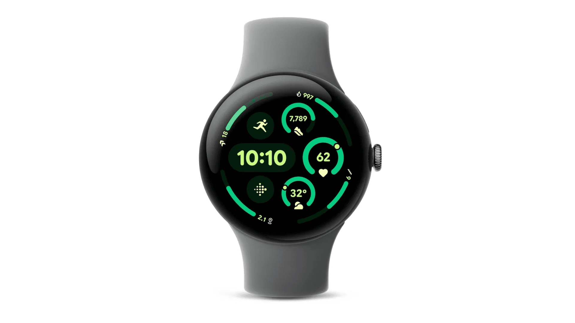 Google Pixel smartwatch with matte black band