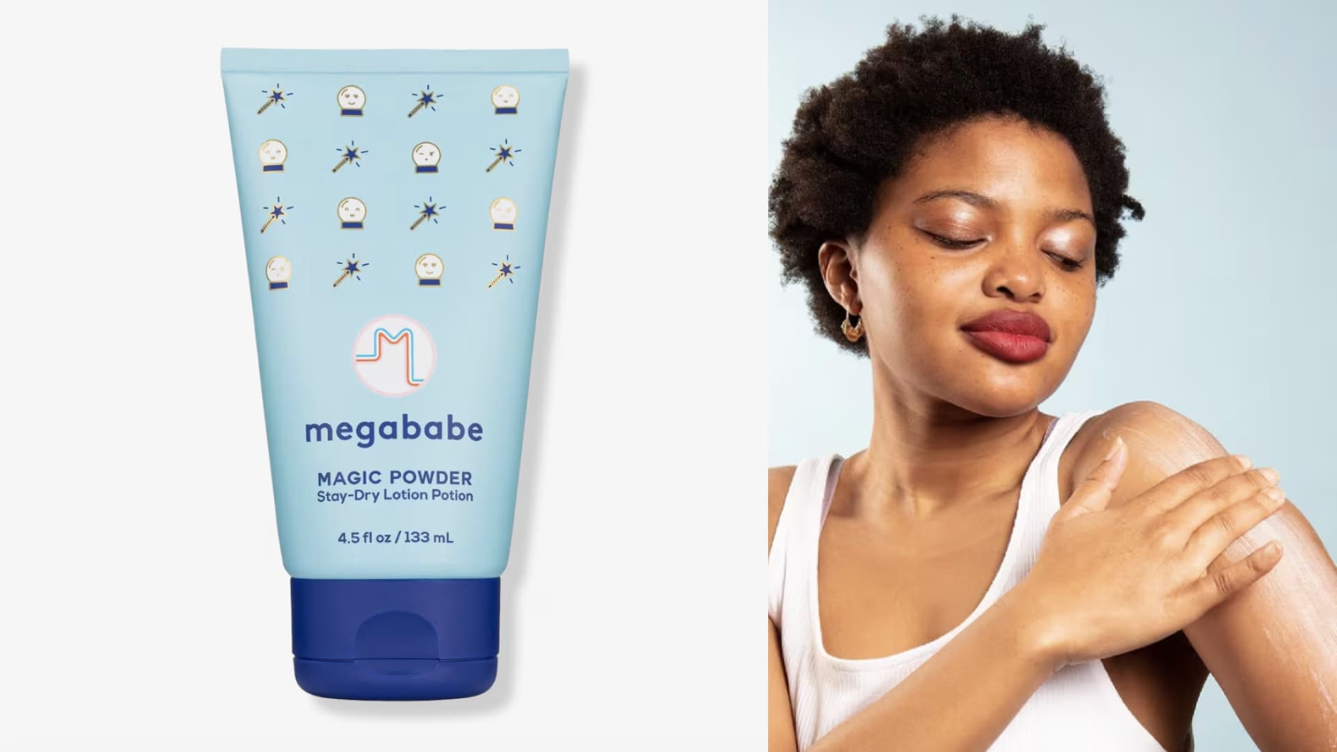 A sweat-absorbing lotion