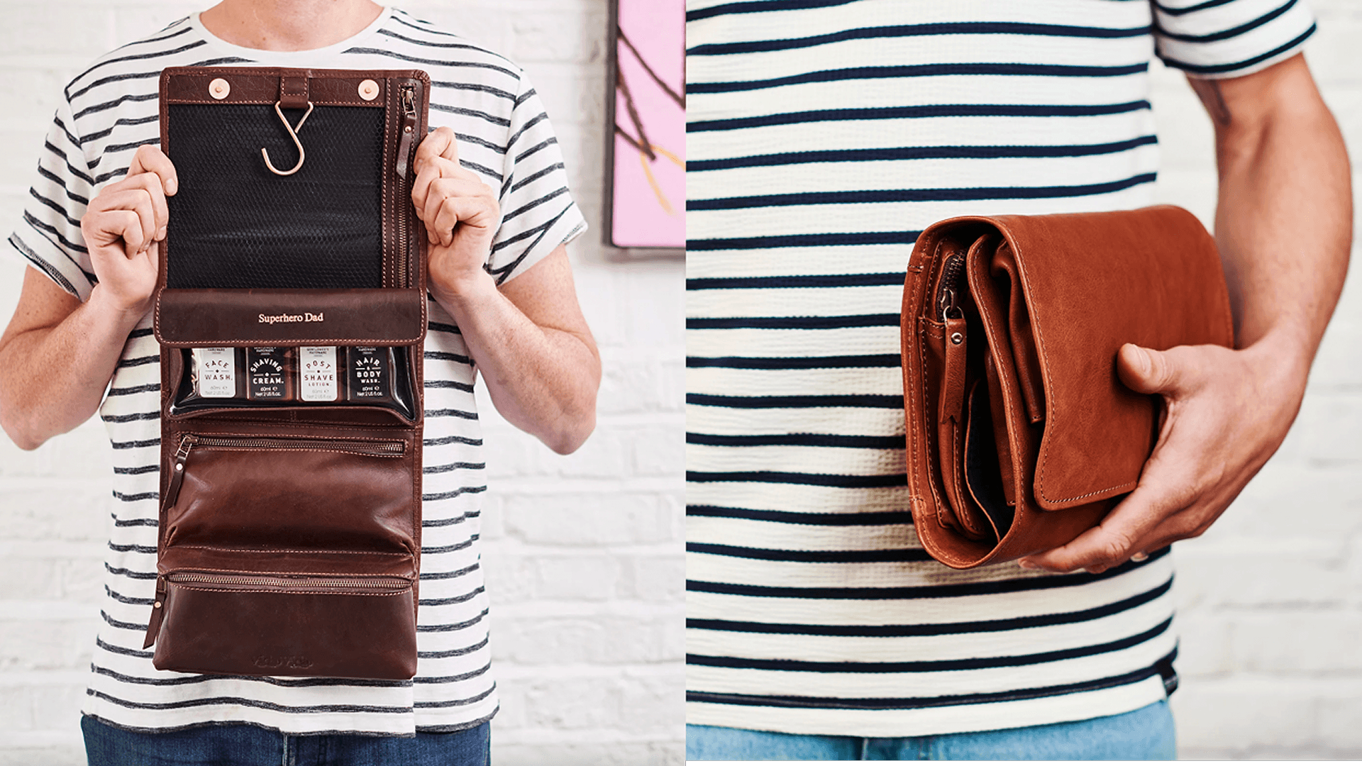 leather toiletry bag