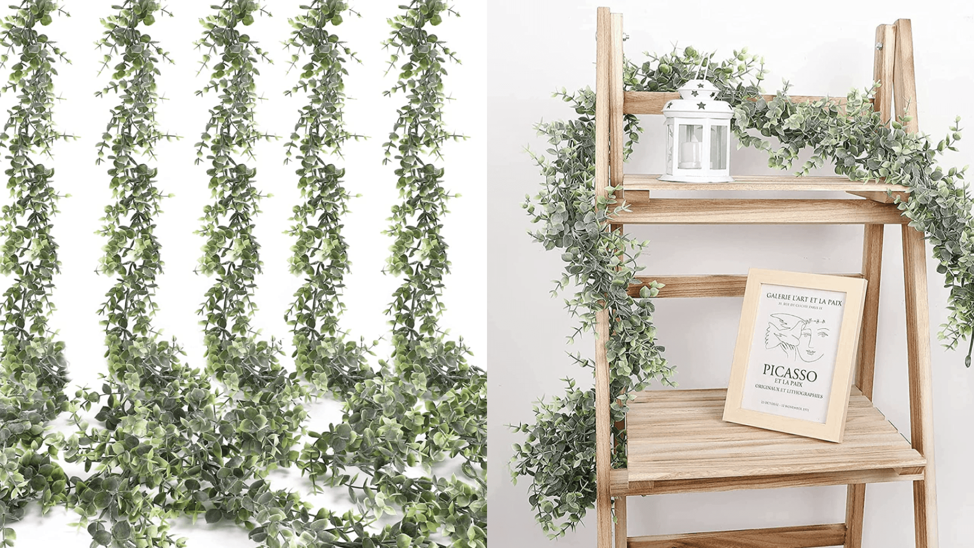 Eucalyptus garland wedding decor on a budget