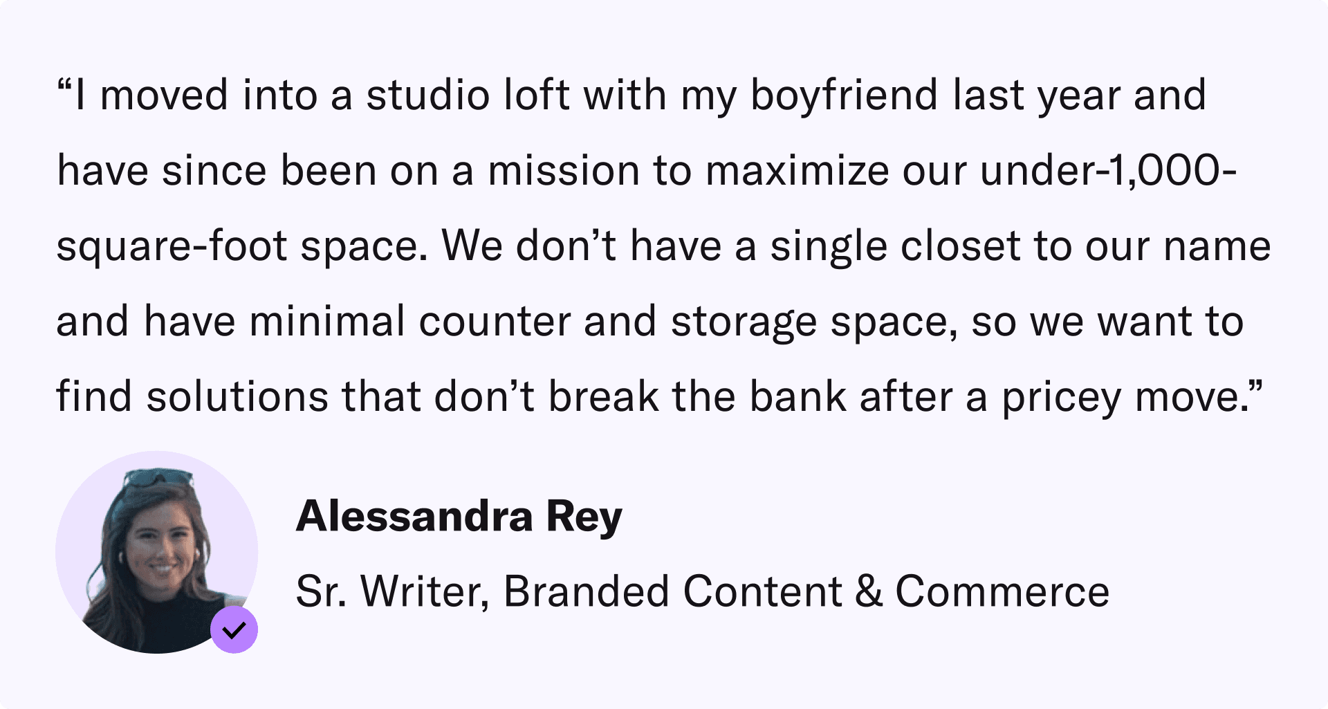 Why Alessandra Tested