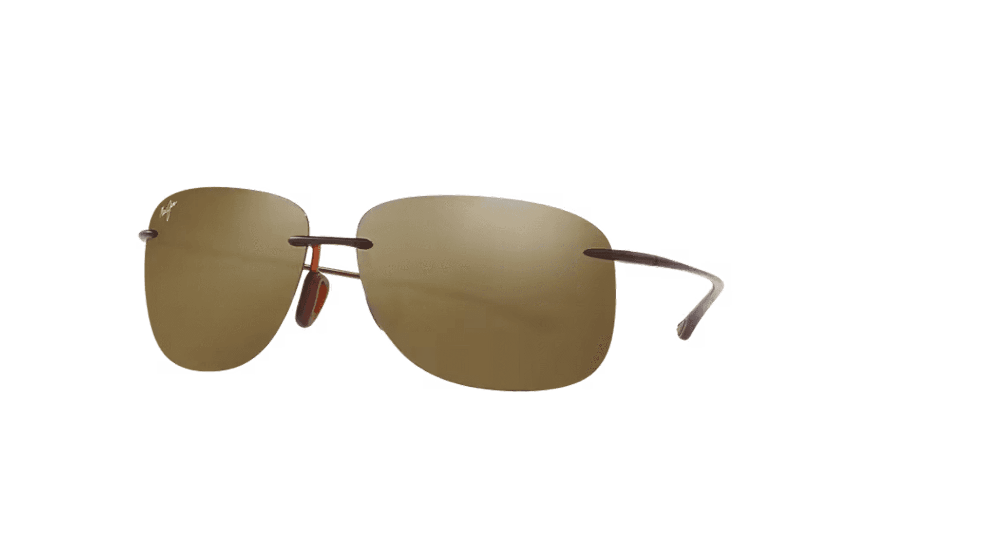 Aviator sunglasses in copper with brown lenses