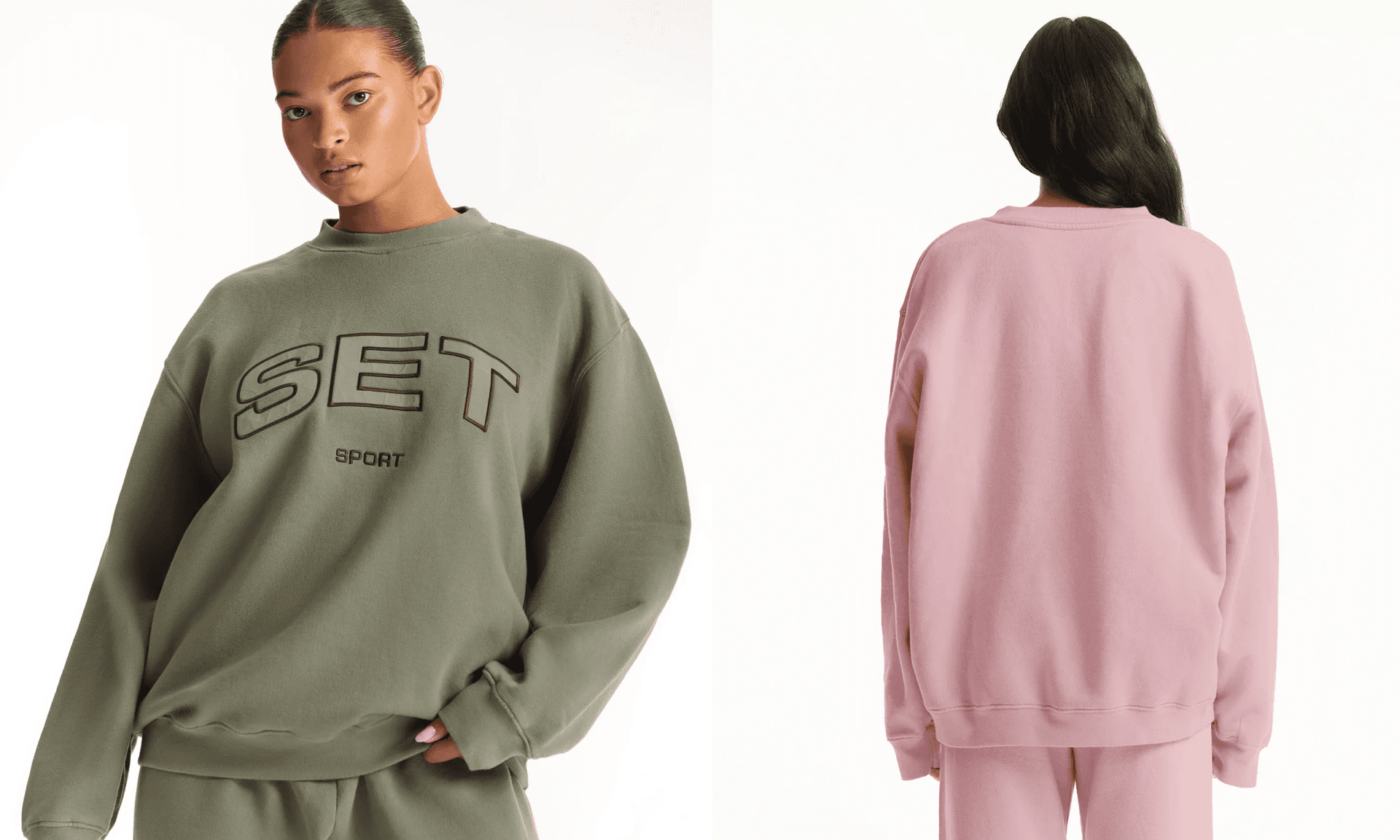 Set Oversized Crewneck Sweatshirt