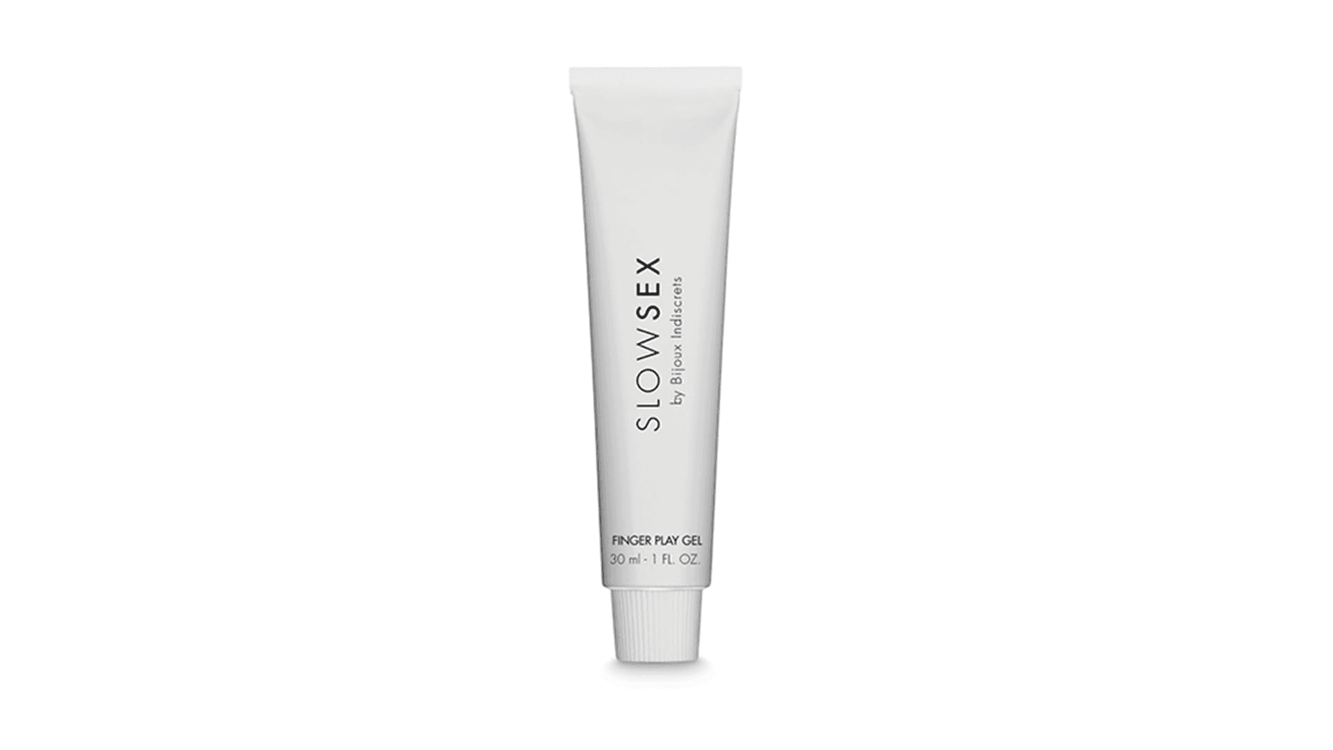 White tube with "SlowSex" written on it