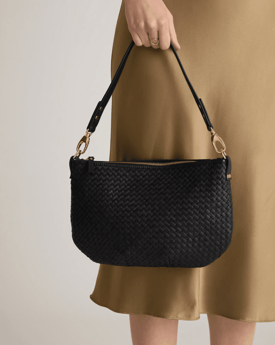 Quince Italian Handwoven Leather Mini Shoulder Bag