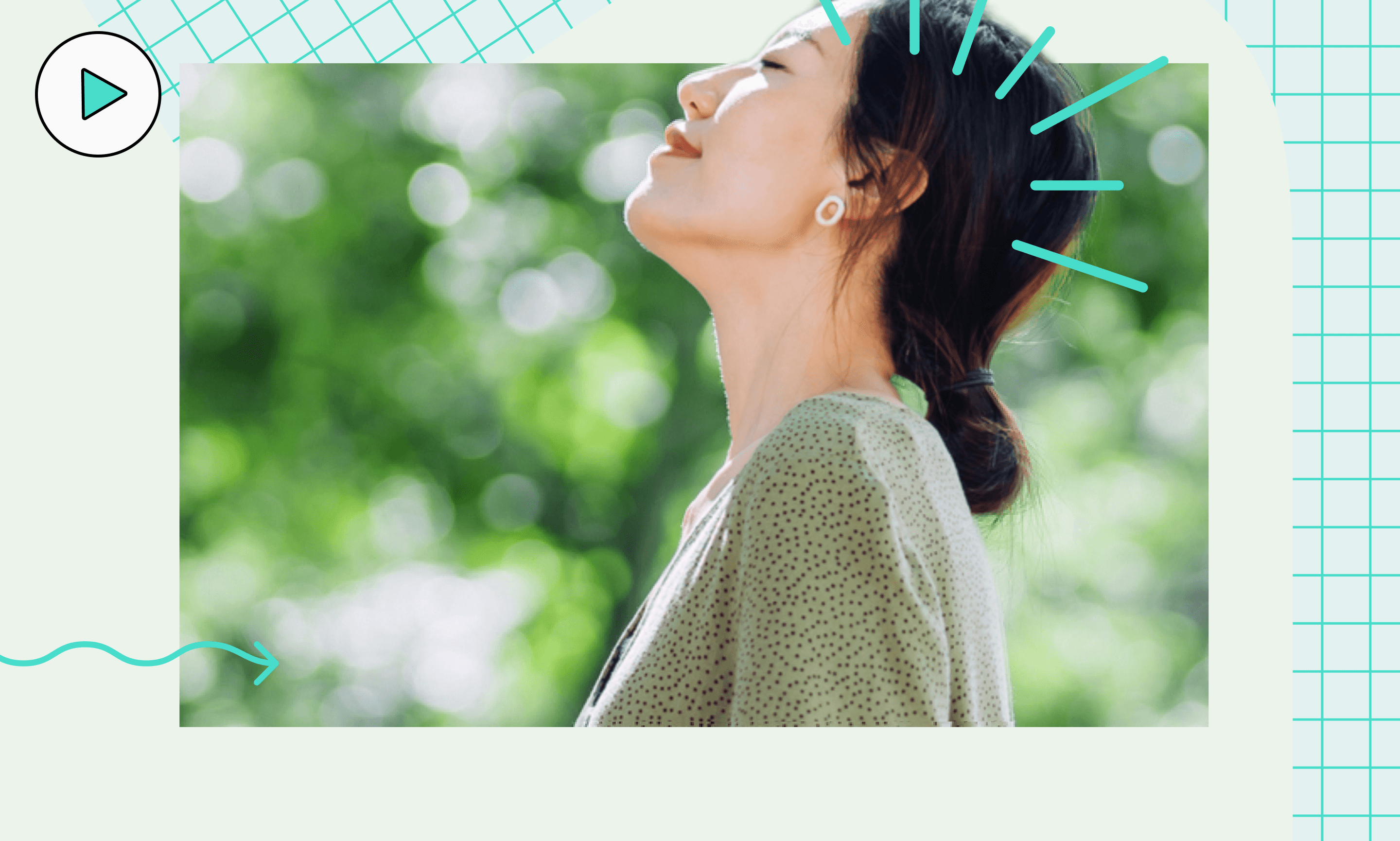 Woman being mindful