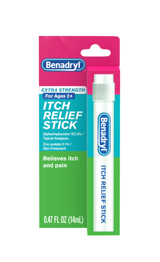 Benadryl Itch Relief Stick Extra Strength, Rashes, Insect Bites, Pocket Friendly, .47 ounces