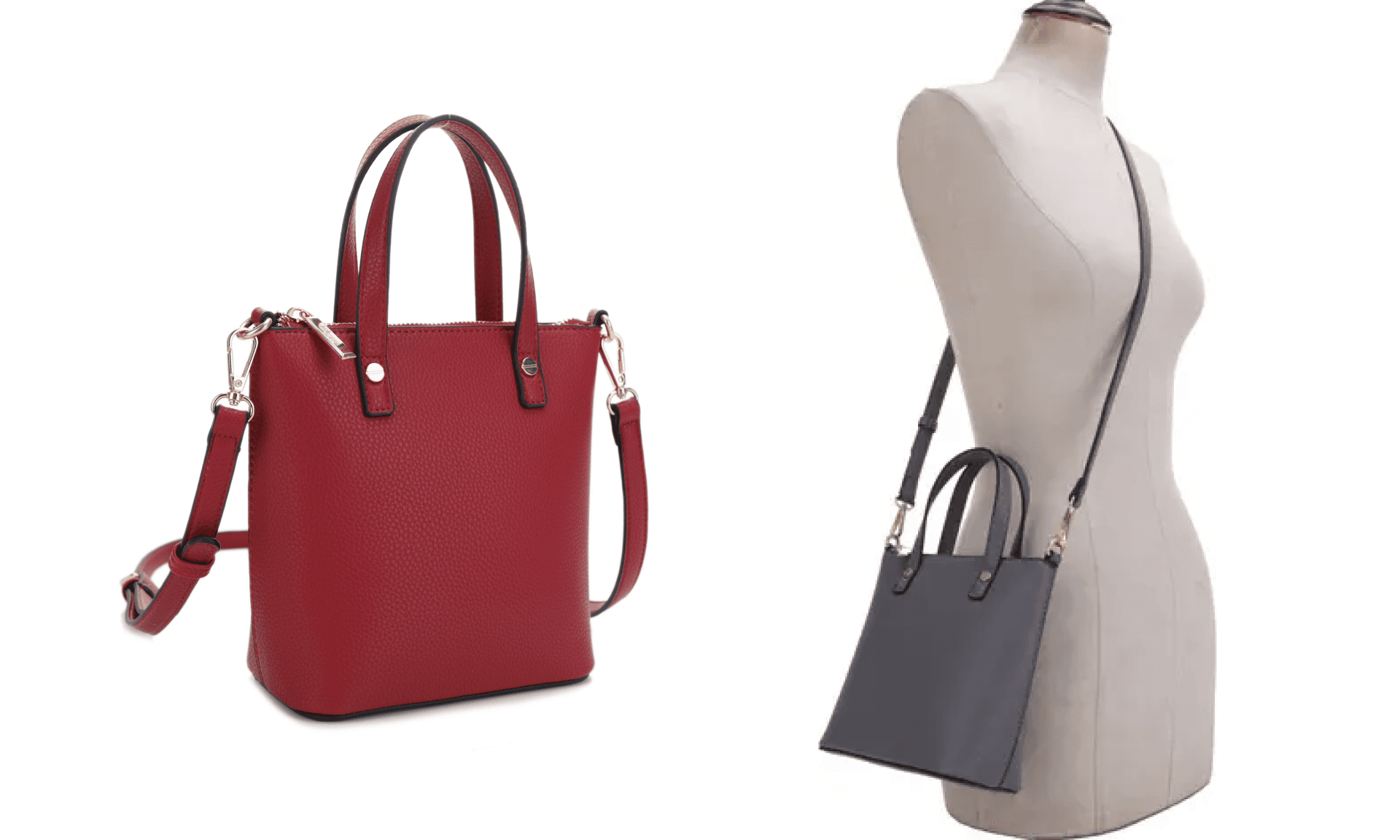 Mali + Lili Mia Mini Recycled Vegan Leather Crossbody Tote