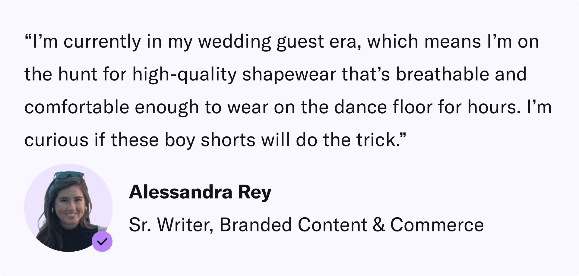 Why Alessandra Tested